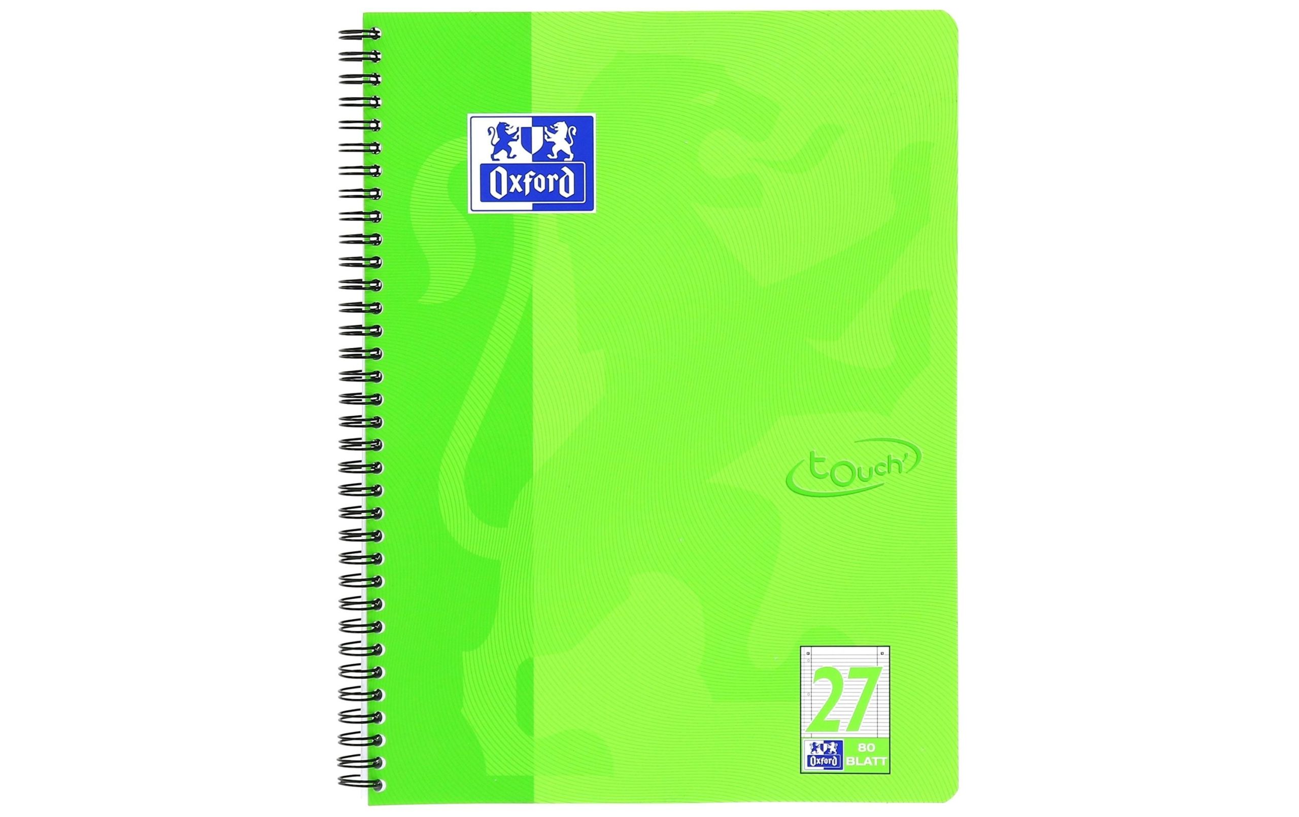 Oxford Notizheft Touch Collegeblock L27, A4 +, Liniert, Grün 2 184543477 xxl3 scaled