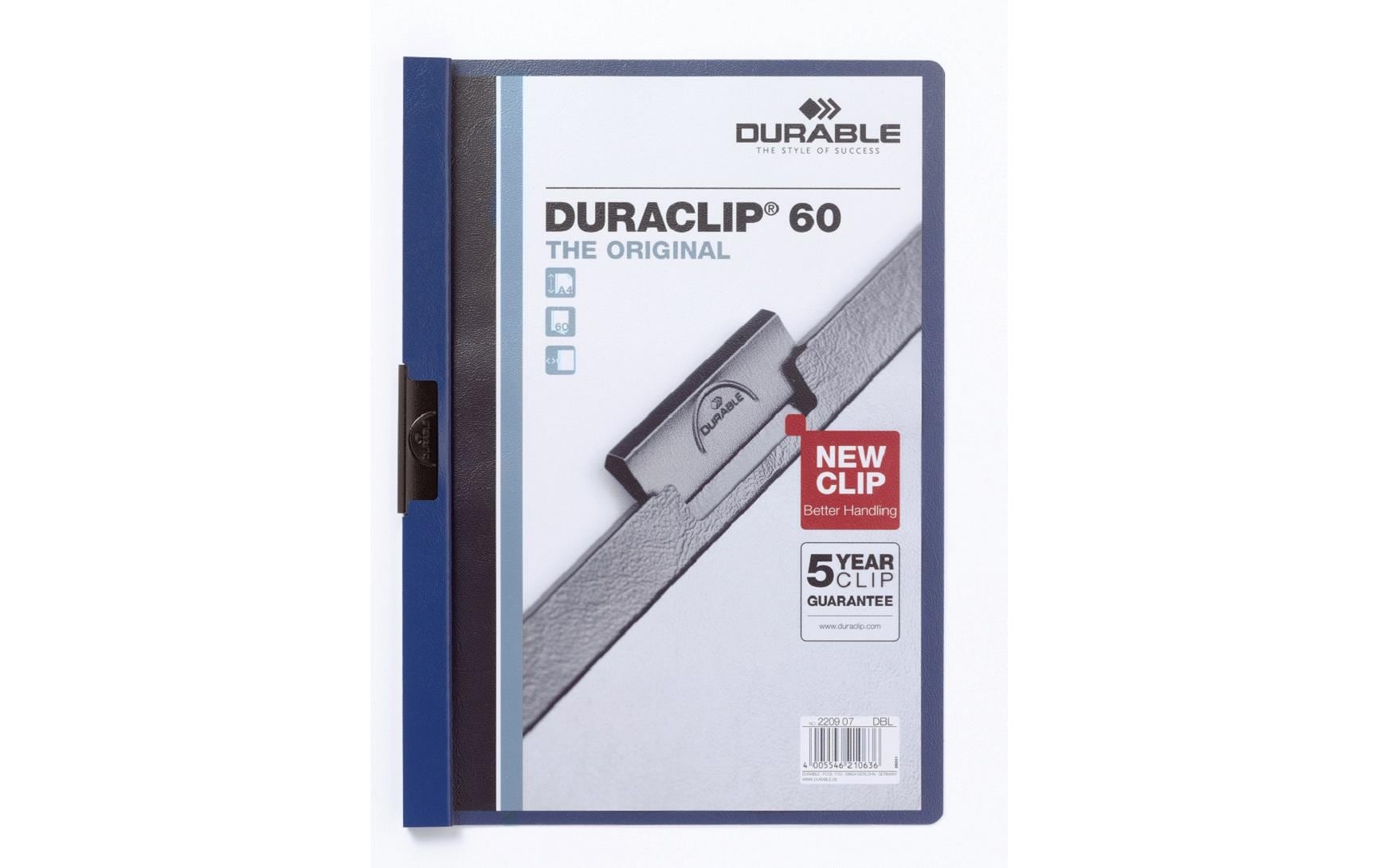 DURABLE Klemmhefter Duraclip 60 A4, Dunkelblau 2