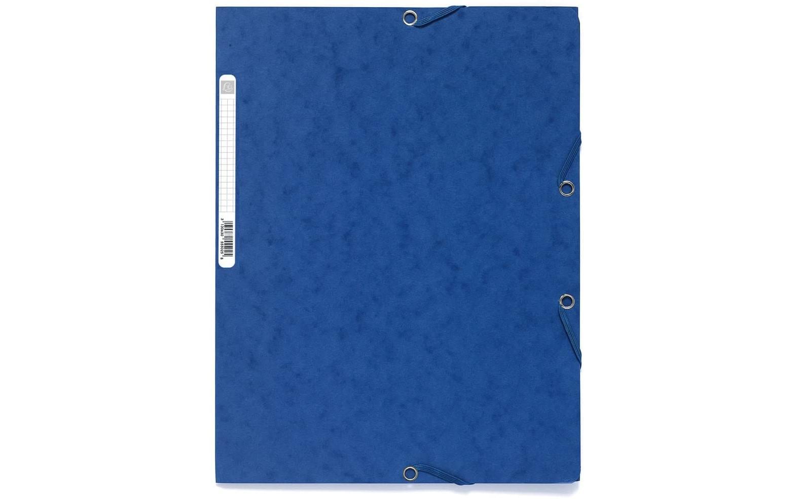 Exacompta Gummibandmappe A4 Blau, 250 Blatt 3 Exacompta Gummibandmappe A4 Blau, 250 Blatt