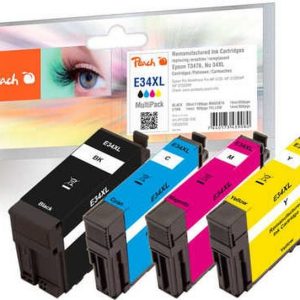 Peach Tinte für Epson T3476, No 34XL BK, C, M, Y