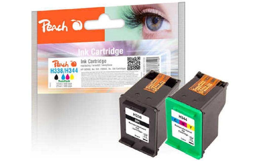 Peach Tinte für HP No 338 / No 344 BK, Color 1
