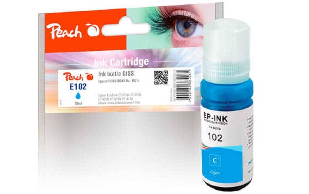 Peach Tinte für Epson 102 (C13T03R240) Cyan 1