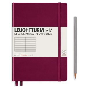 Leuchtturm Notizbuch Medium A5, Liniert, 2-teilig, Port Rot