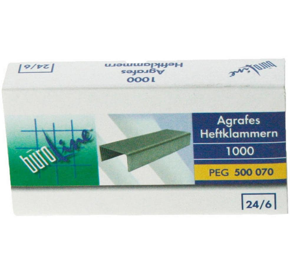 Büroline Heftklammer 24/6 mm 1000 Stück 1