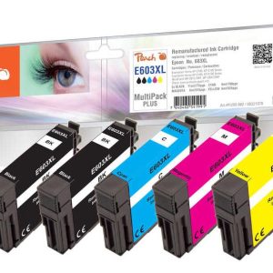 Peach Tinte für Epson 603XL (T03A6) 2x BK, C, M, Y