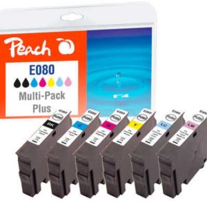 Peach Tinte für Epson T0807 2x BK, 1x C, 1x M, 1x Y, 1x LC, 1x LM