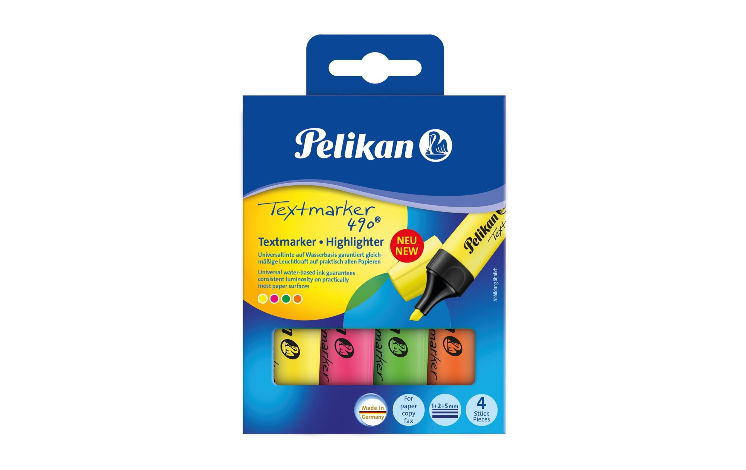Pelikan Textmarker 490 Mehrfarbig, 4 Stück 3 Pelikan Textmarker 490 Mehrfarbig, 4 Stück