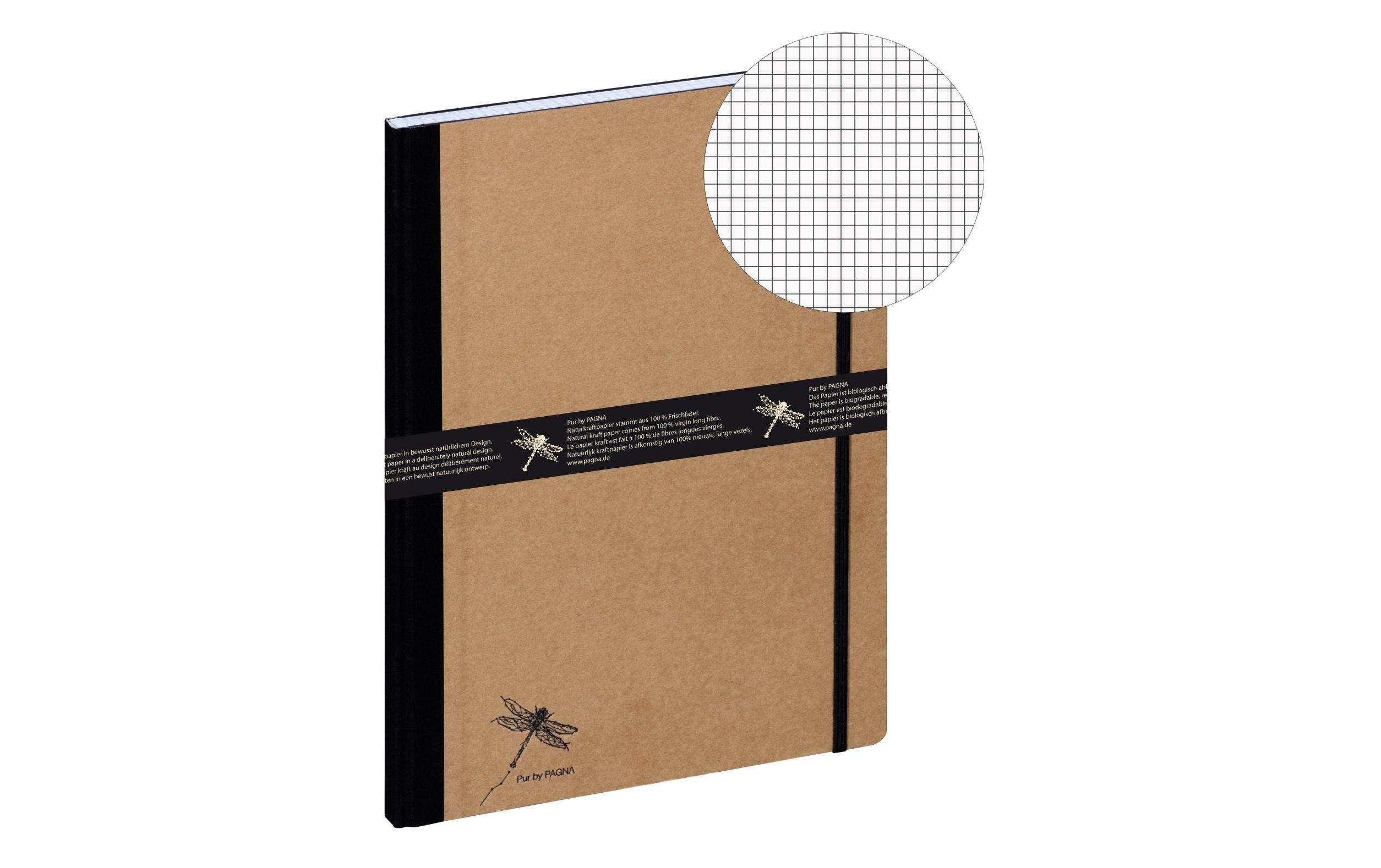 Pagna Notizbuch Pur A4, Kariert, Braun 1
