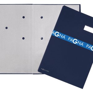 Pagna Unterschriftenmappe Leinen mit 5 Fächer, Blau