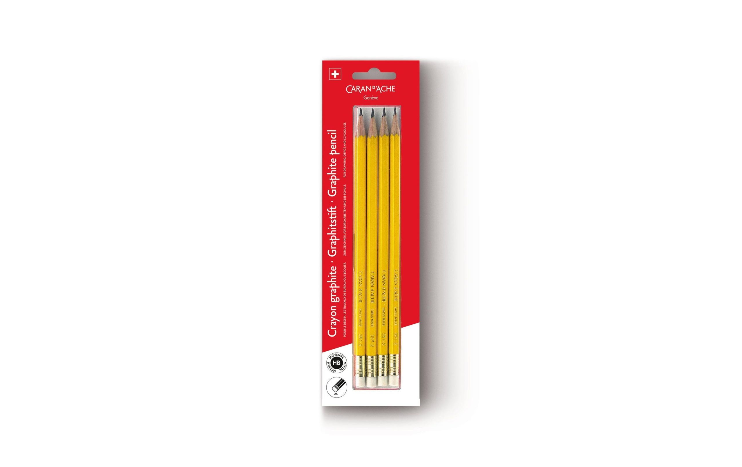 Caran d'Ache Bleistift HB, mit Radiergummi, 4 Stück 2 196773536 xxl3 scaled