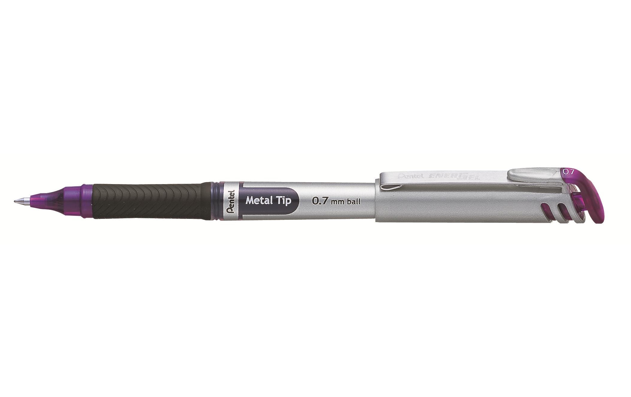 pentel Gelschreiber Liquid EnerGel mit 0.7 mm Metallspitze, Violett 3 pentel Gelschreiber Liquid EnerGel mit 0.7 mm Metallspitze, Violett