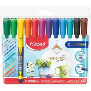maped Permanent-Marker 12 Stück Mehrfarbig