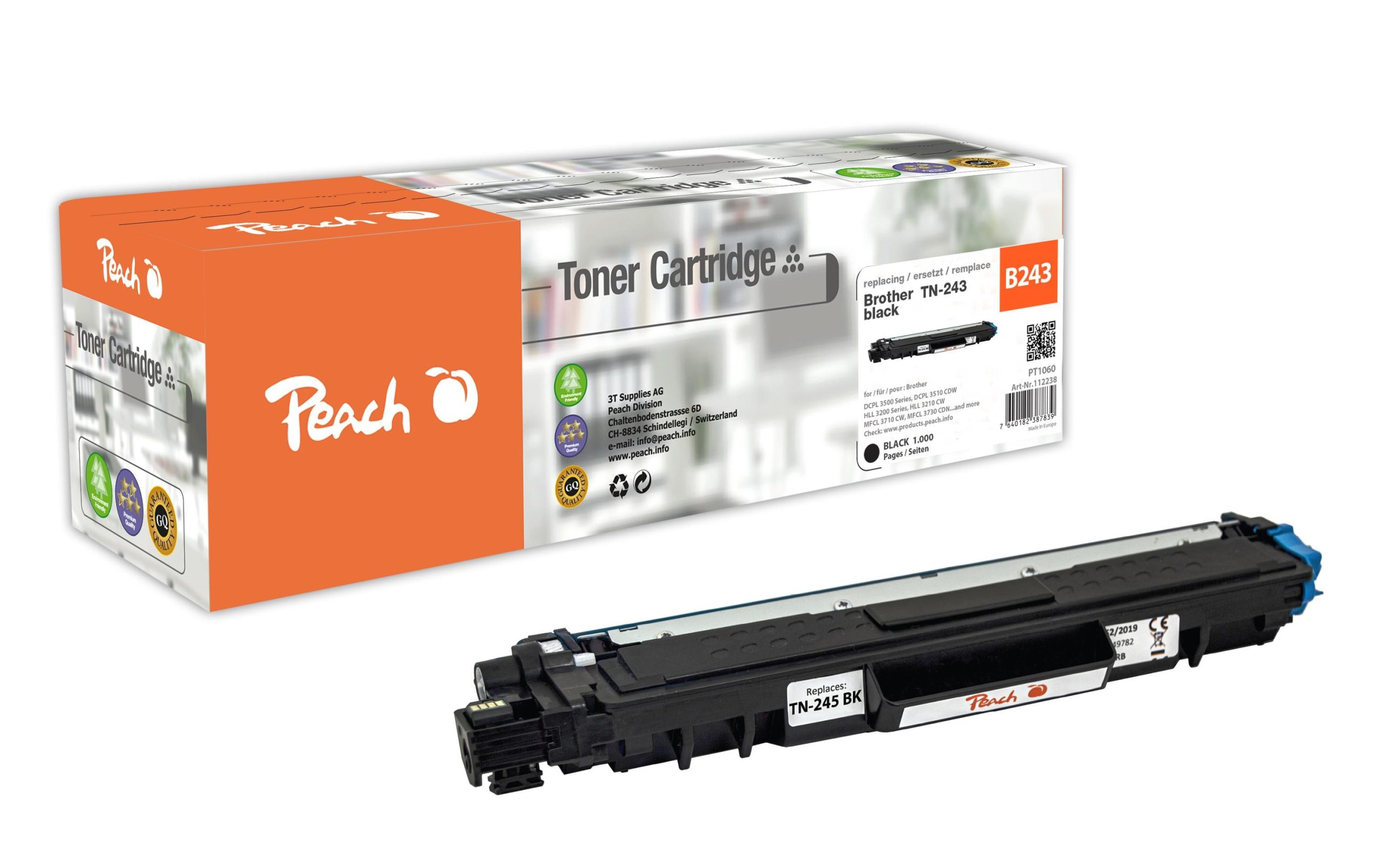 Peach Toner für Brother TN-243BK Black 3 Peach Toner für Brother TN-243BK Black