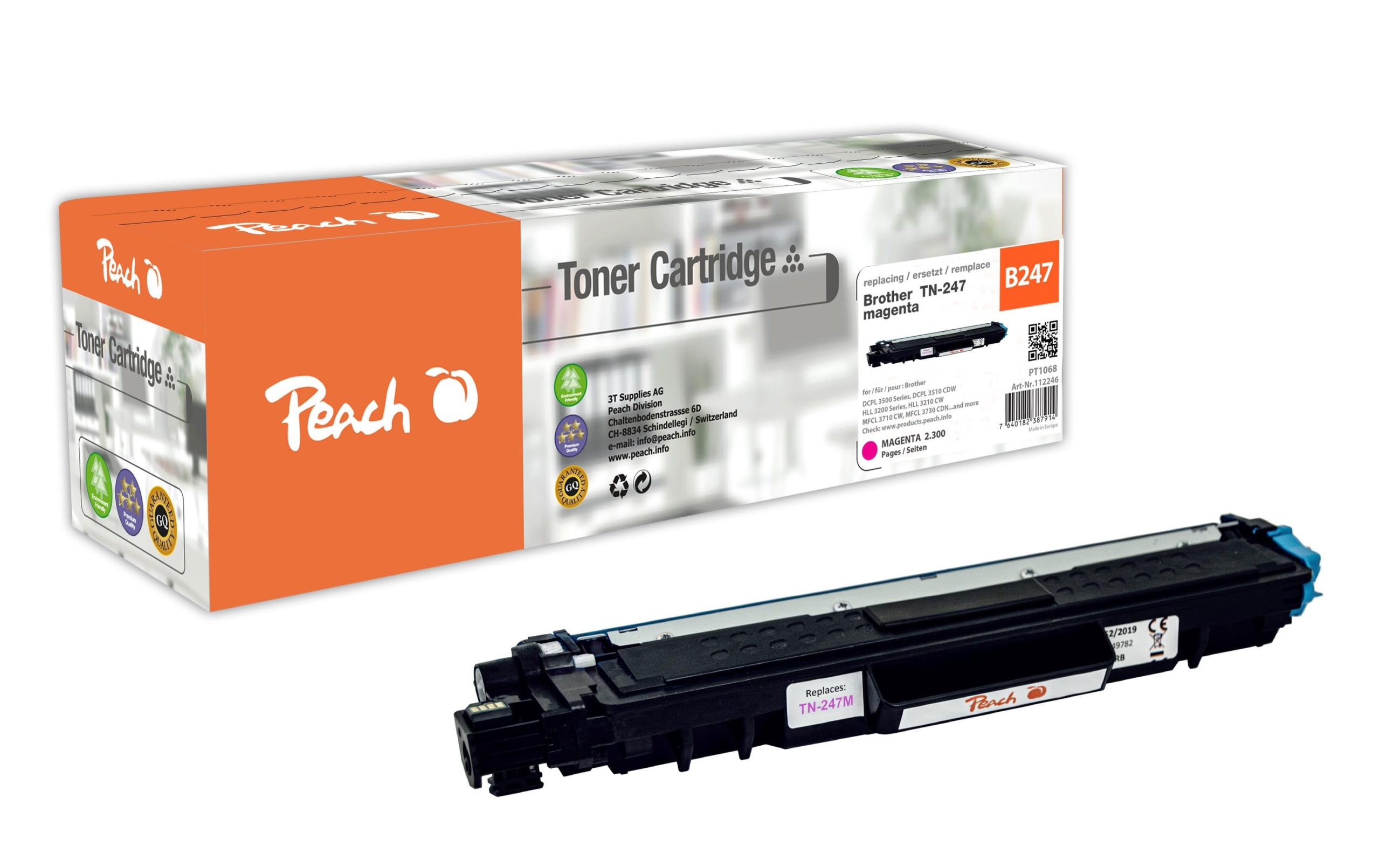 Peach Toner für Brother TN-247M Magenta 3 Peach Toner für Brother TN-247M Magenta