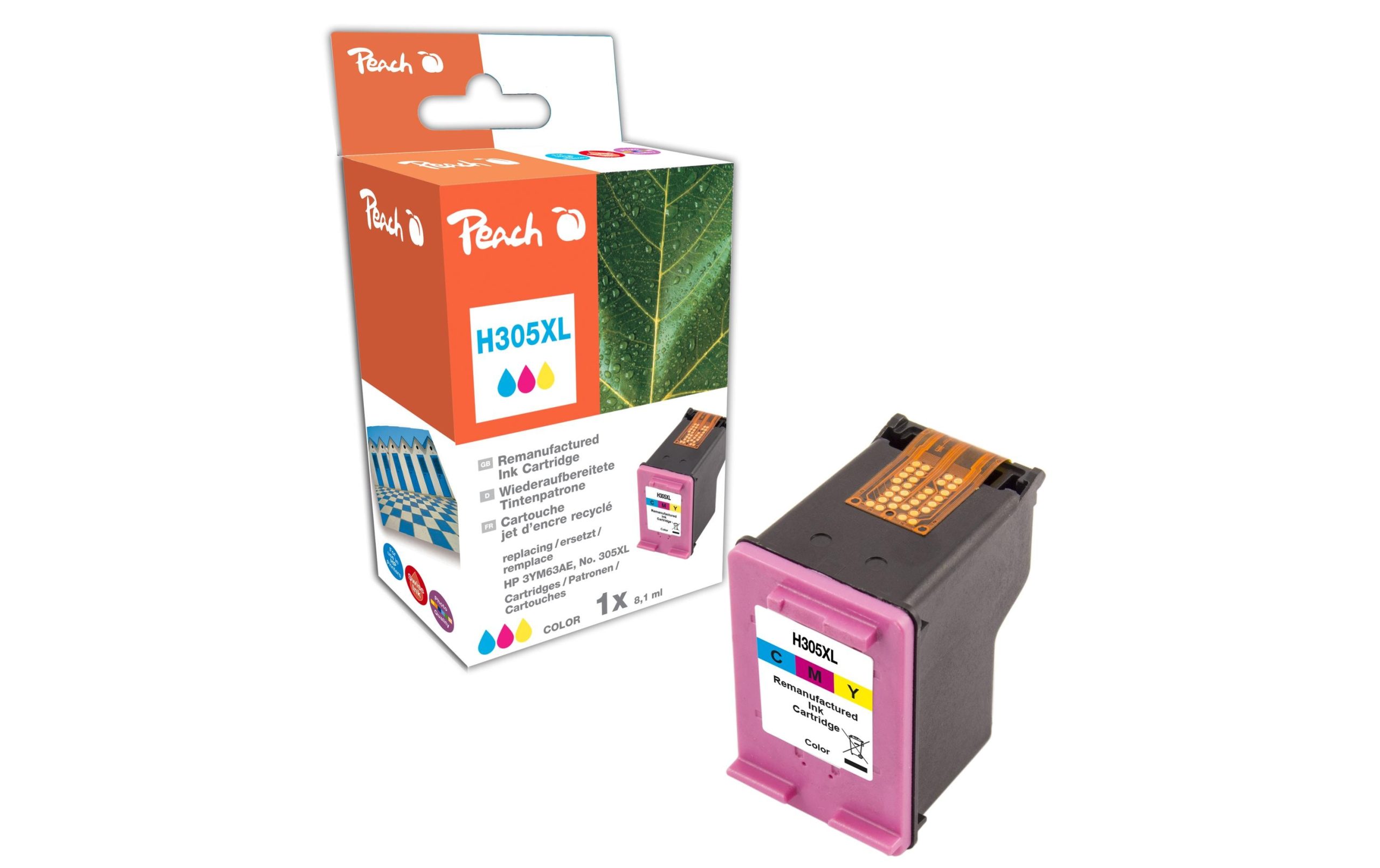 Peach Tinte für HP Nr. 305XL / 3YM63AE Color (C, M, Y) 2 208259838 xxl3 scaled