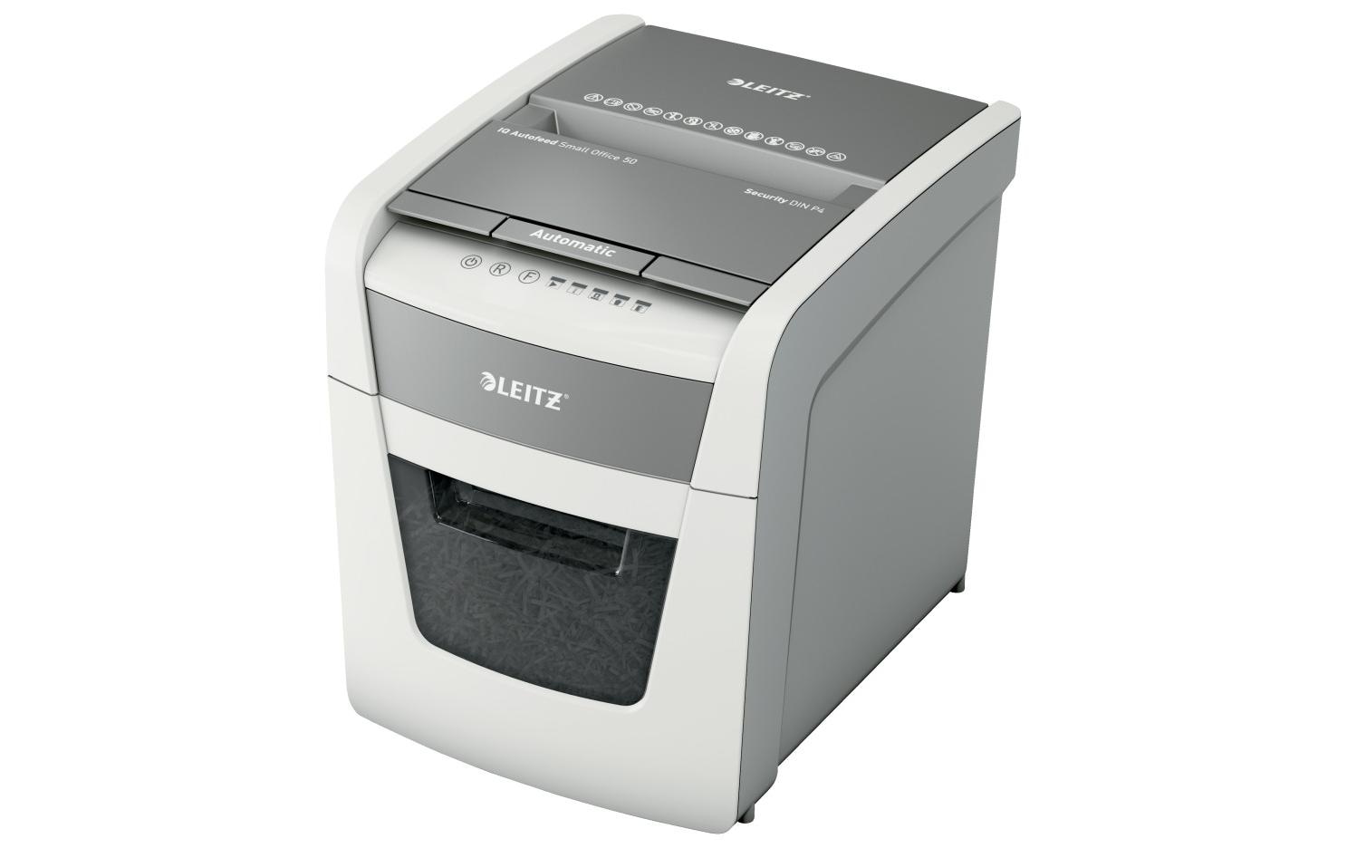 Leitz Bürogeräte Aktenvernichter IQ Autofeed 50 P-4, 50 Seiten 2