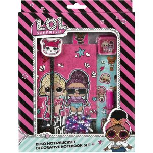 Undercover Notizbuch LOL Surprise 11.8 x 17.7 cm, Blanko, Schwarz/Rosa