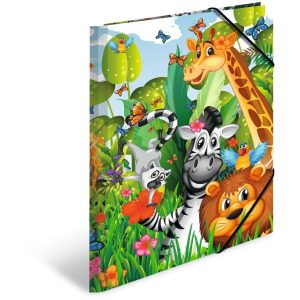 HERMA Gummibandmappe Dschungel A4, Grün/Hellgrün/Mehrfarbig