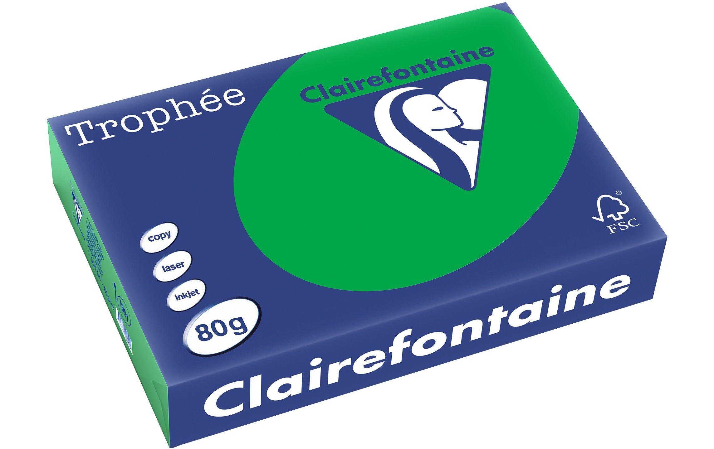 Clairefontaine Kopierpapier Trophée A4, 80 g/m², Smaragdgrün, 500 Blatt 2