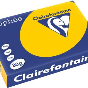Clairefontaine Kopierpapier Trophée A4, 80 g/m², Sonnengelb, 500 Blatt
