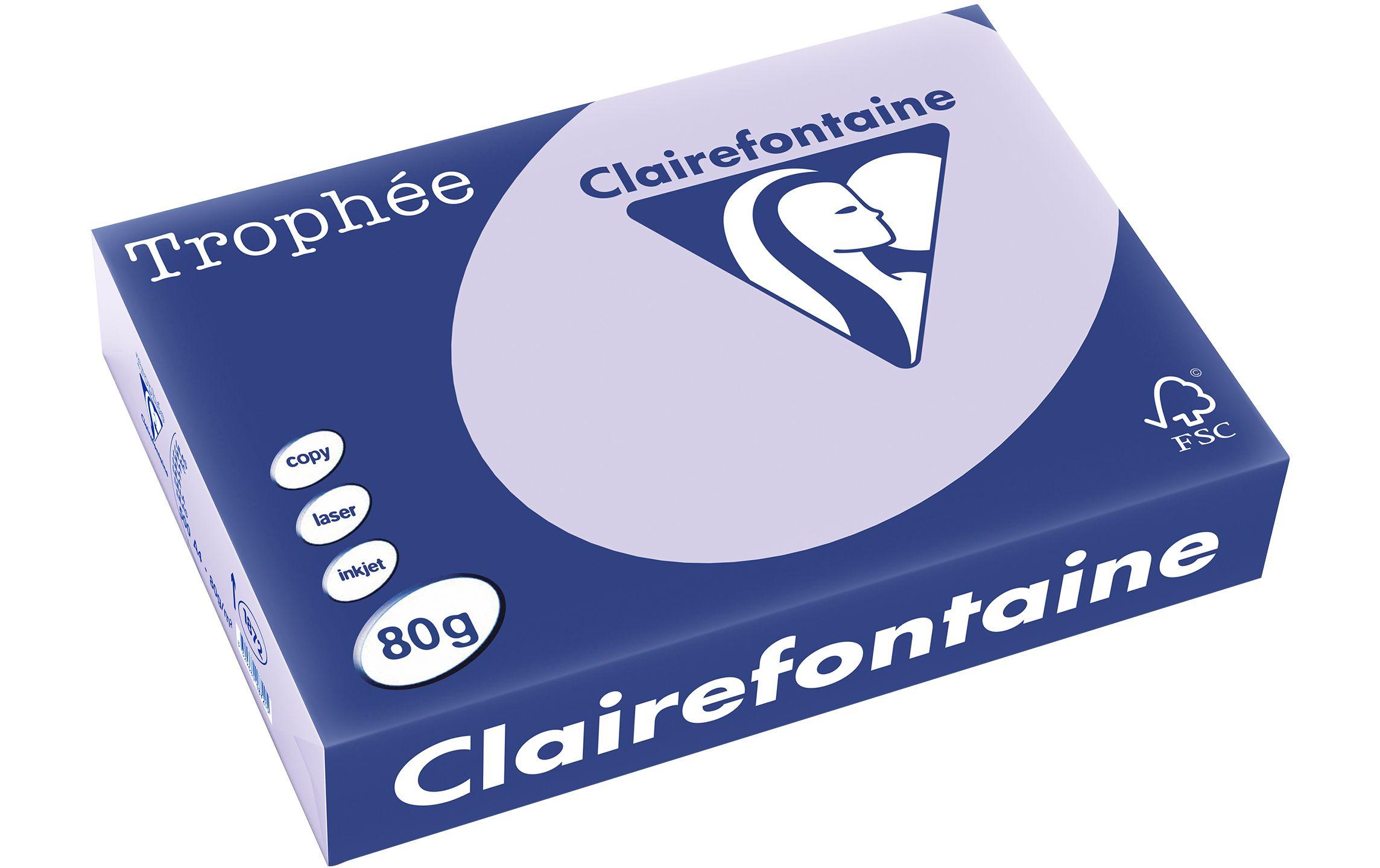 Clairefontaine Kopierpapier Trophée A4, 80 g/m², Lila, 500 Blatt 3 Clairefontaine Kopierpapier Trophée A4, 80 g/m², Lila, 500 Blatt