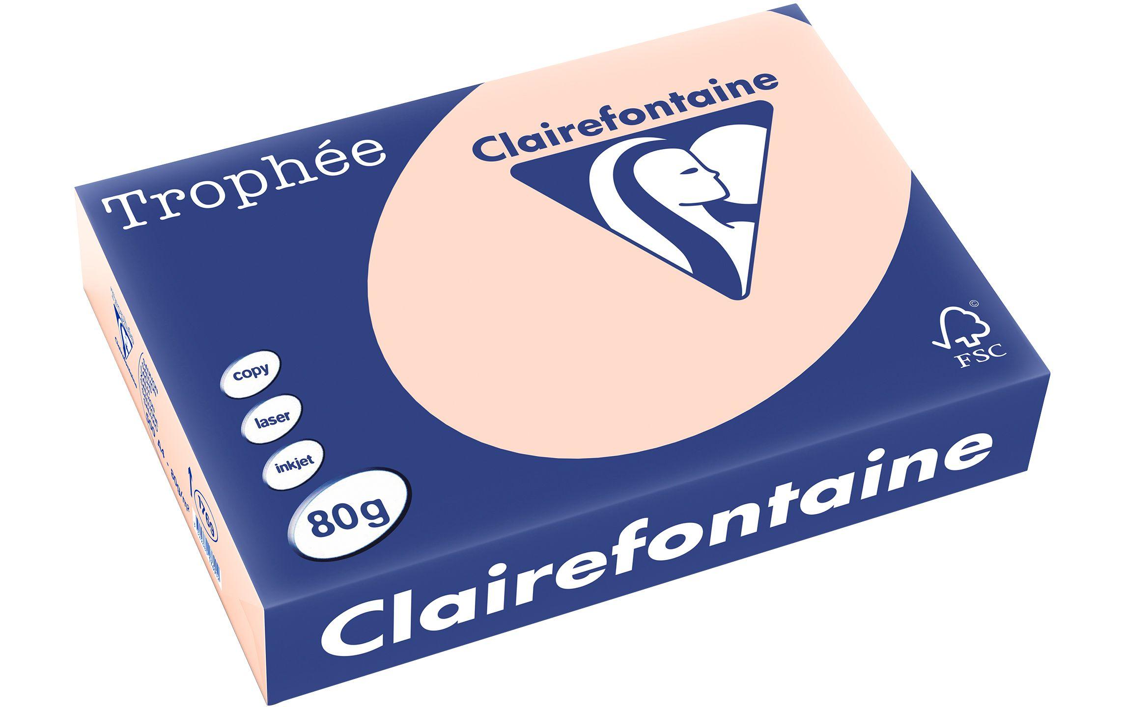 Clairefontaine Kopierpapier Trophée A4, 80 g/m², Lachs, 500 Blatt 3 Clairefontaine Kopierpapier Trophée A4, 80 g/m², Lachs, 500 Blatt