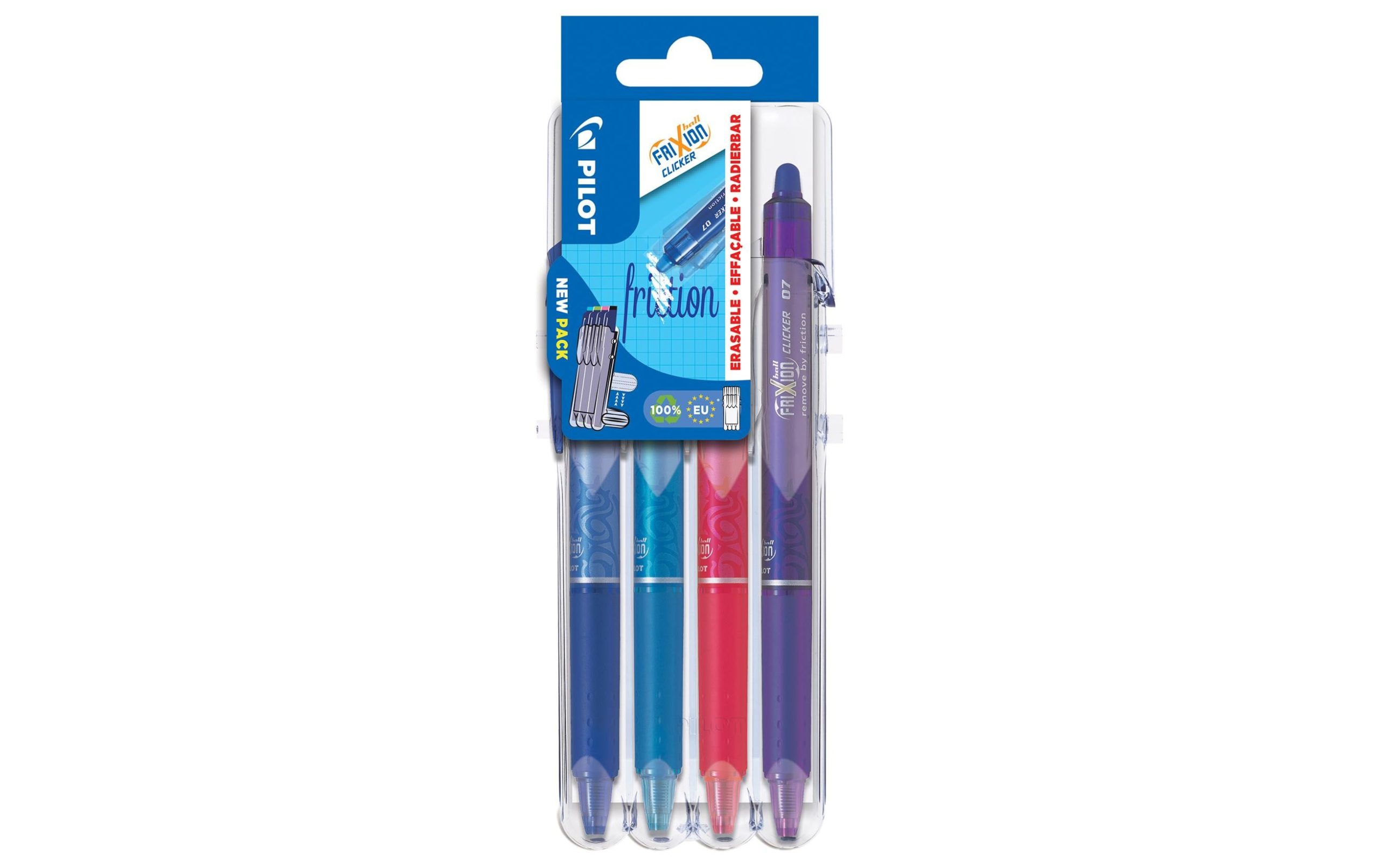 Pilot Rollerball FriXion Clicker Set 0.7 mm, Mehrfarbig, 4 Stück 3 Pilot Rollerball FriXion Clicker Set 0.7 mm, Mehrfarbig, 4 Stück