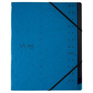 VON Ordnungsmappe 12 Fächer mit 12 Fächern, Blau