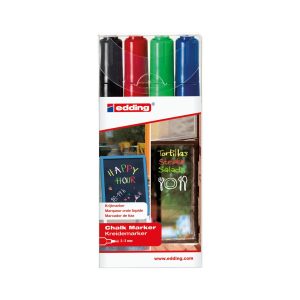 edding Kreidemarker 4095 4 Stück, Mehrfarbig