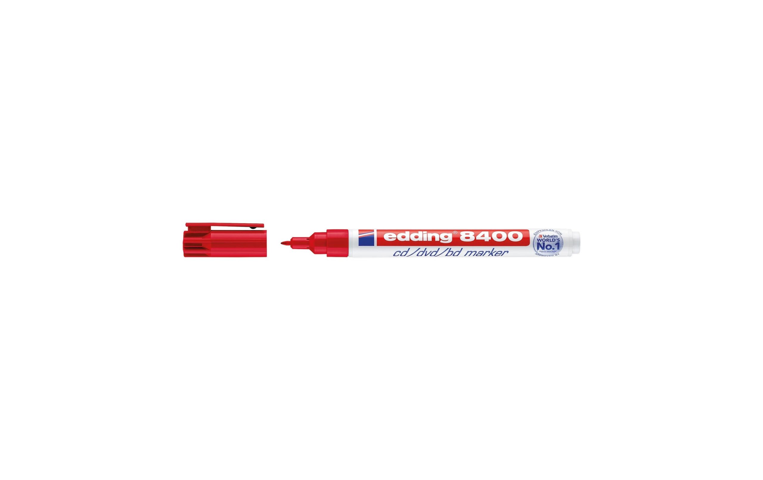 edding CD/DVD Marker 8400 Rot 2 227257637 xxl3 scaled