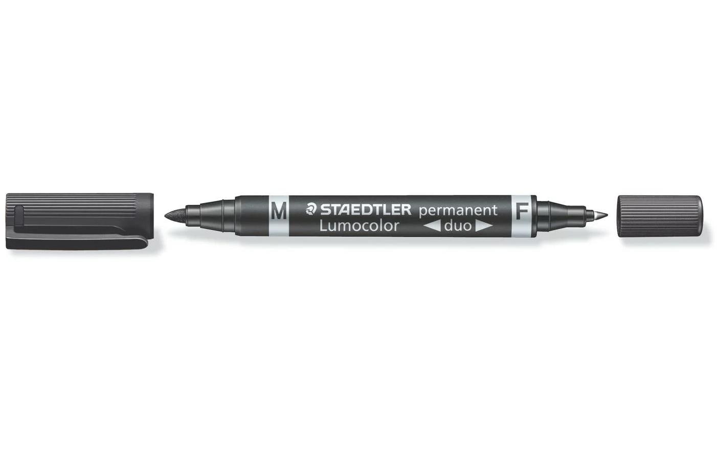 Staedtler Permanent-Marker Lumocolor Duo 348 Schwarz 2