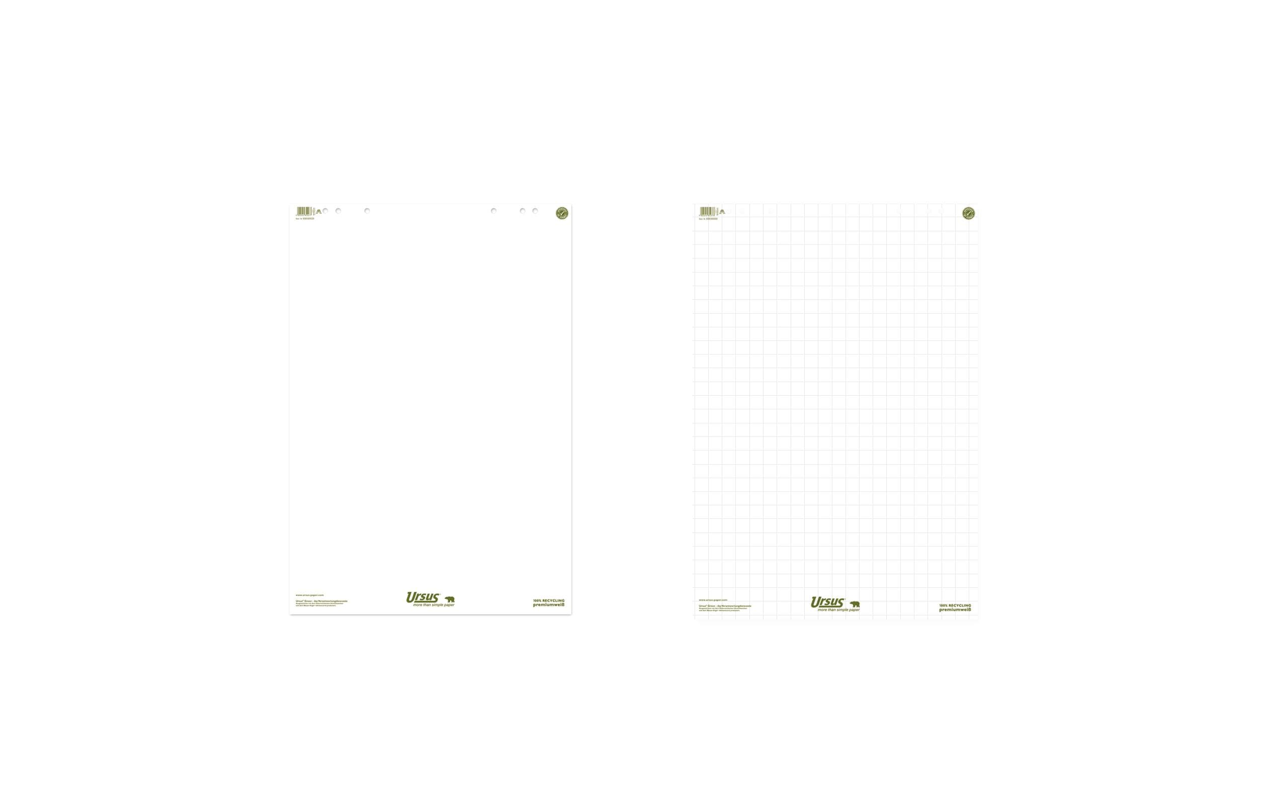 Ursusgreen Flipchart 68 x 99 cm, 20 Blatt, Blanko, 5 Stück 3 Ursusgreen Flipchart 68 x 99 cm, 20 Blatt, Blanko, 5 Stück