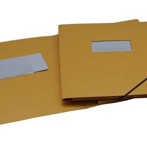 EROLA Gummibandmappe A4 mit Fenster Gelb