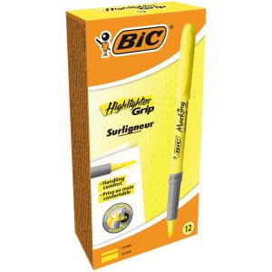 BIC Textmarker Brite Liner Grip 12 Stück, Gelb