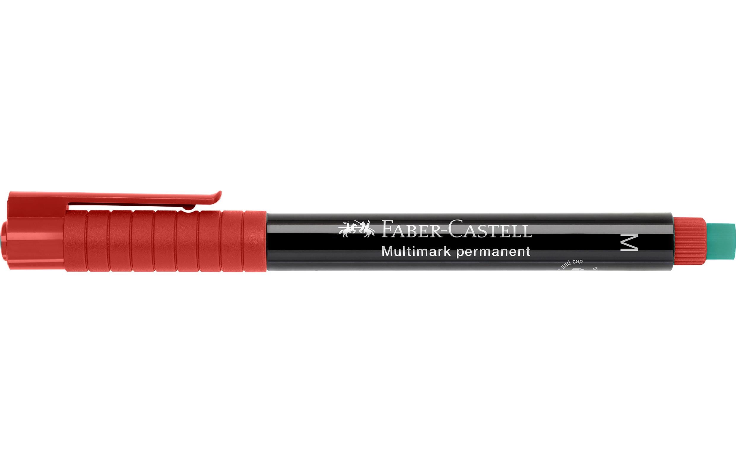 Faber-Castell Permanent-Marker Multimark M, Rot 2