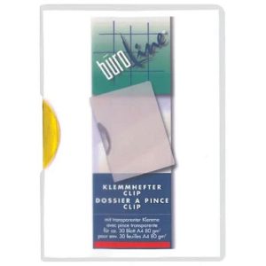 Büroline Klemmhefter Clip A4 Gelb/Transparent