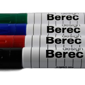 Berec Whiteboard-Marker Jumbo 4er Etui, Blau/Grün/Rot/Schwarz
