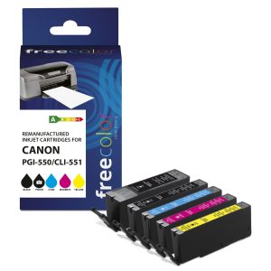 Freecolor für Canon PGI-550 / CLI 551 Multipack Color
