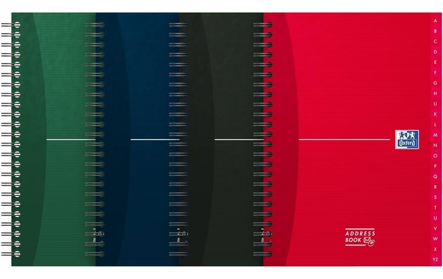 Oxford Adressbuch A4, Sonderlineatur, assortiert 2