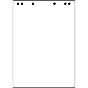 Herlitz Flipchart Block 65 x 98 cm, blanko, Weiss, 5 Stück