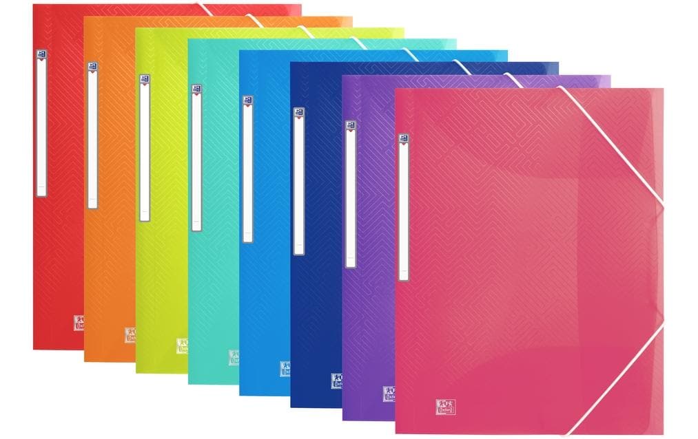 Oxford Gummibandmappe A4, assortiert 3 Oxford Gummibandmappe A4, assortiert
