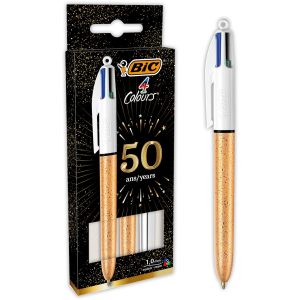 BIC Mehrfarbenkugelschreiber 4 Colours Party 0.32 mm, 3 Stück
