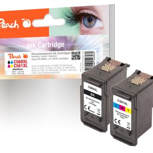 Peach Tinte für Canon PG-560XL/CL-561XL Multi-Pack 1x BK, 1x CMY