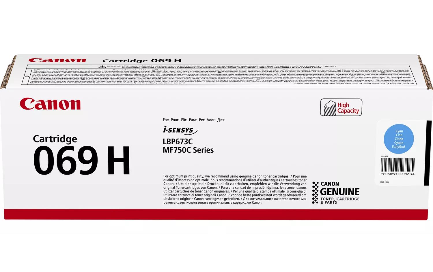 Canon Toner 069H / 5097C002 Cyan 2