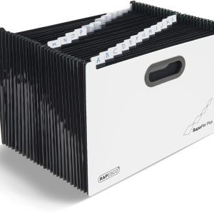 Rapesco Dokumentenmappe Supafile A4, Schwarz/Weiss