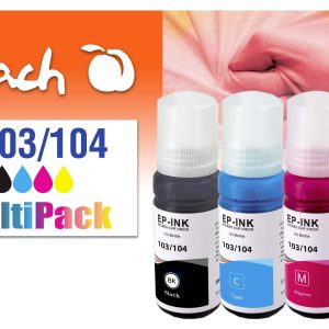 Peach Tinte für Epson CISS 103/104 Multi-Pack C/M/Y/BK