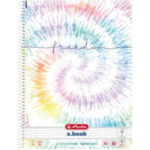 Herlitz Spiralblock New Baltik Freedom Kariert, 80 Blätter, A4