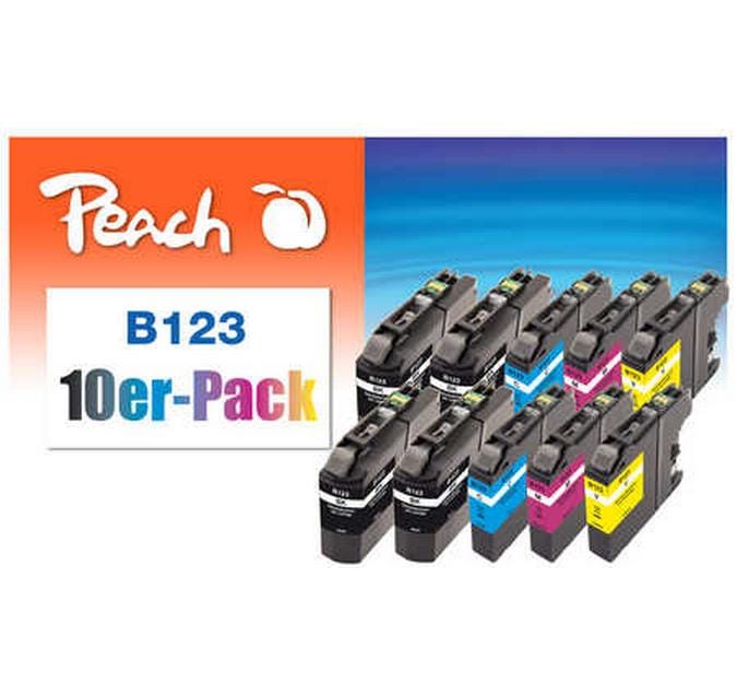 Peach Tinte für Brother LC-123 BK/C/M/Y 2