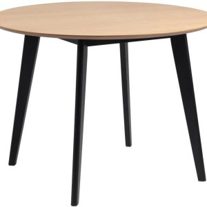 AC Design Tisch Roxby Ø 105 x 76 cm, Schwarz/Nature