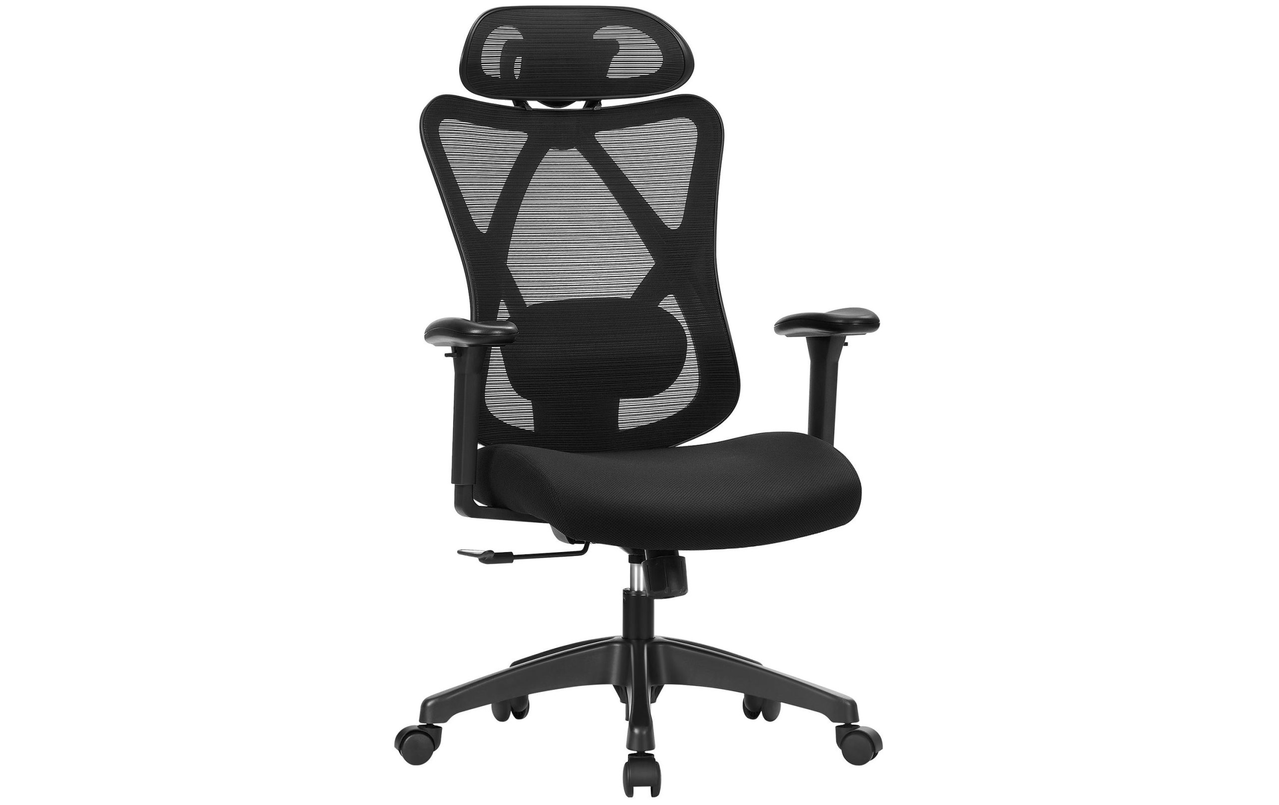 Songmics Bürostuhl mit Kopfstütze und Armlehnen, Schwarz 1 310961705 xxl3 scaled